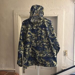 Brand new never worn Champion marbled hooded windbreaker size L